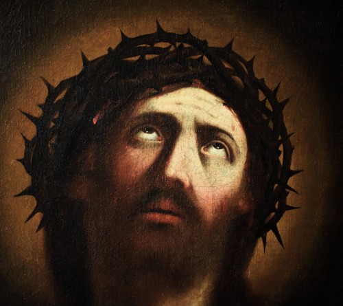 XVIIe siècle - « Ecce Homo » - école italienne du 17e siècle, entourage de Guido Reni